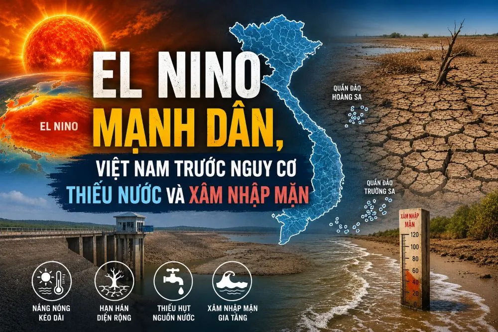 El Nino mạnh dần, Việt Nam trước nguy cơ thiếu nước và xâm nhập mặn