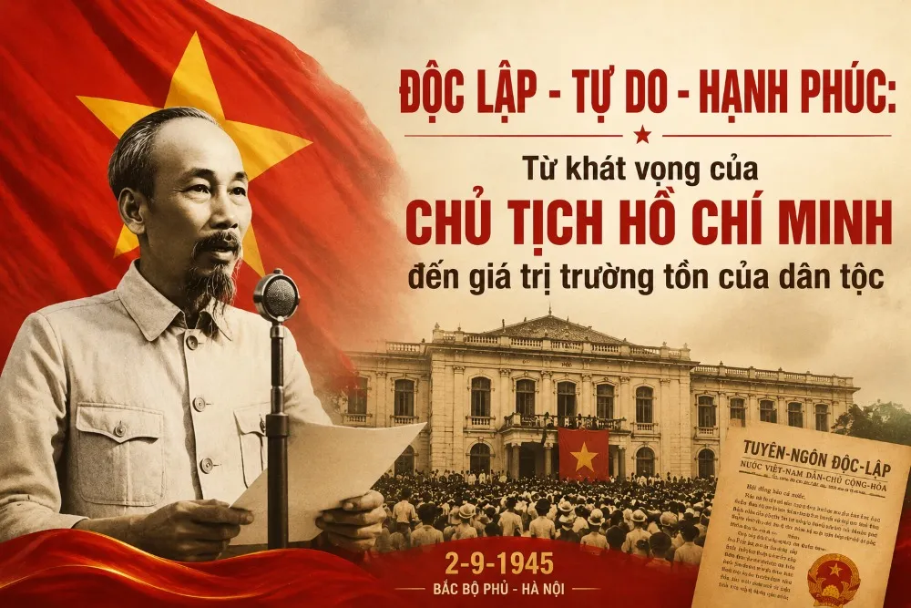 Độc lập – Tự do – Hạnh phúc: Từ khát vọng của Chủ tịch Hồ Chí Minh đến giá trị trường tồn của dân tộc